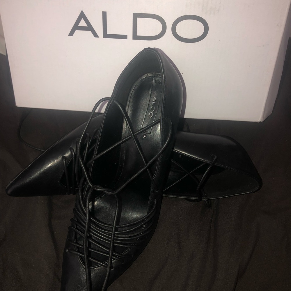 ALDO wrap around the ankle shoes